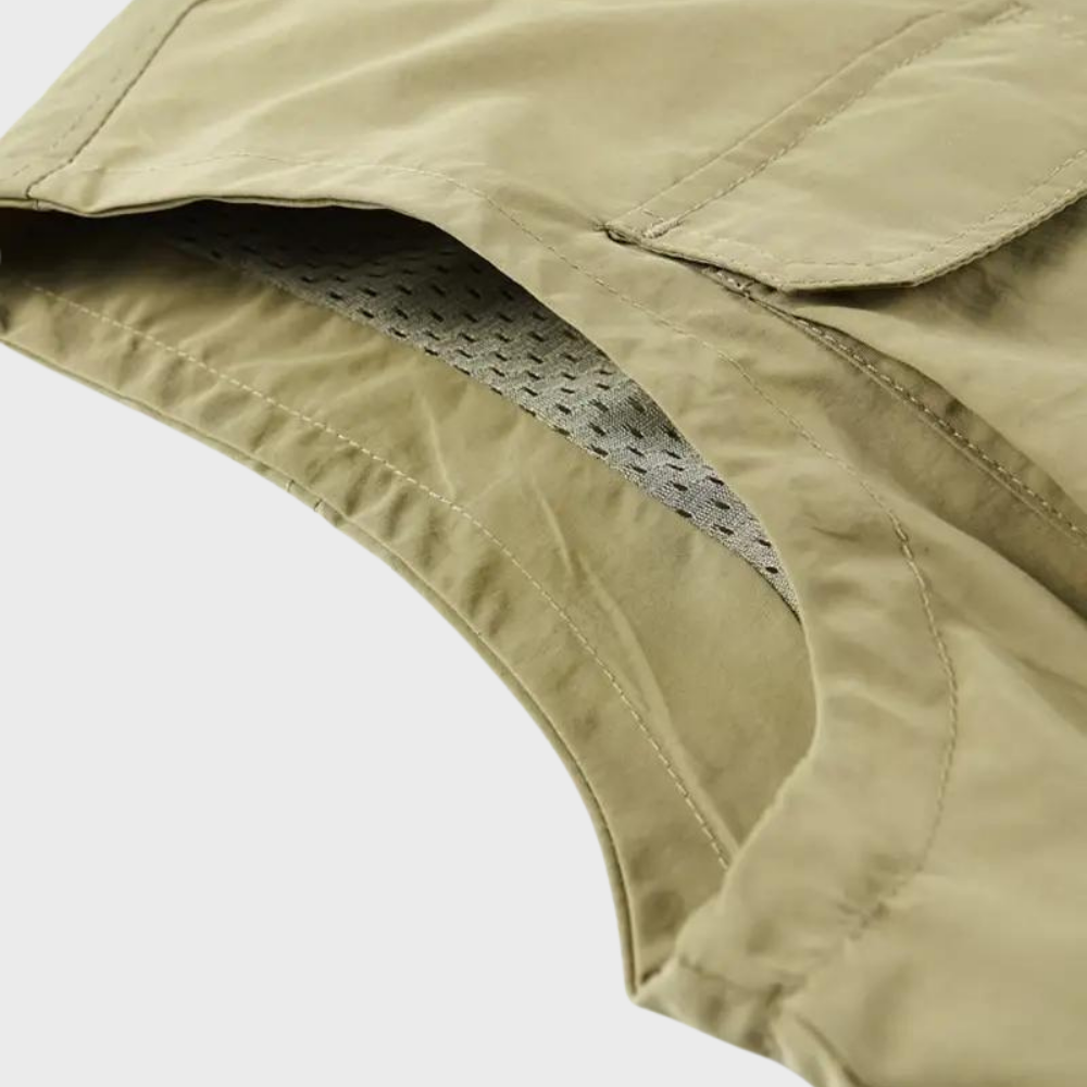 Gilet da uomo con più tasche con cerniera lampo