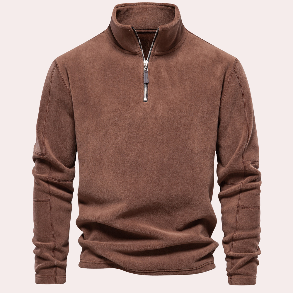 Herren Pullover Mit Reißverschluss Und Stehkragen | Warmer Winterpullover