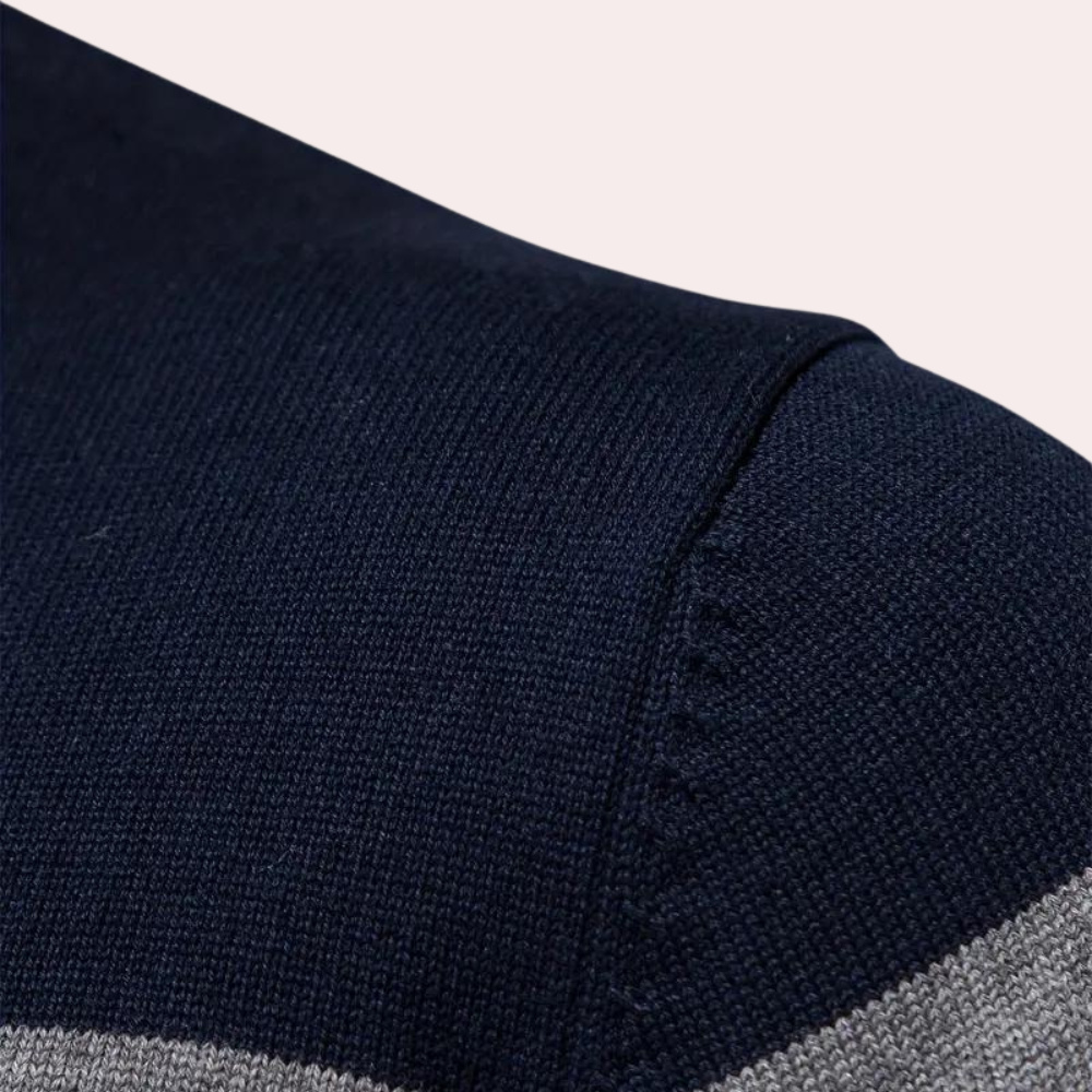 Maglione da uomo a blocchi di colore più caldo con cerniera lampo