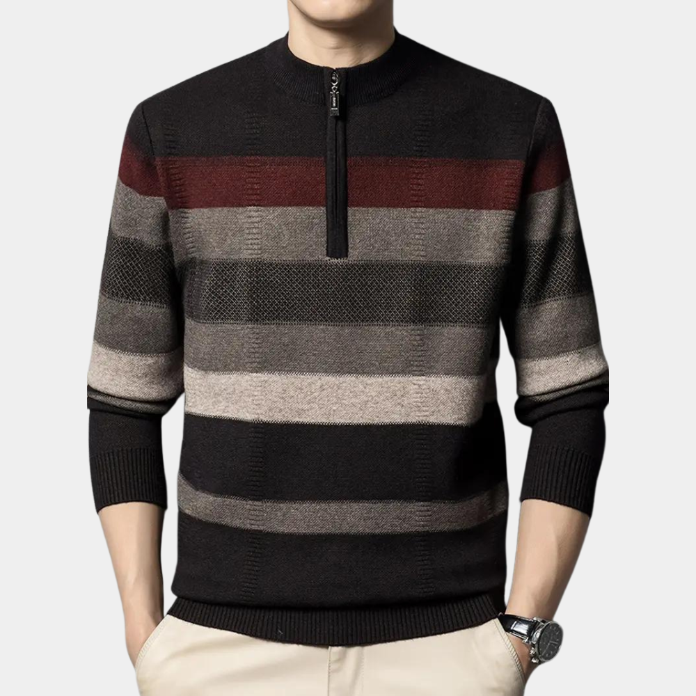 Pull homme rayé en tricot