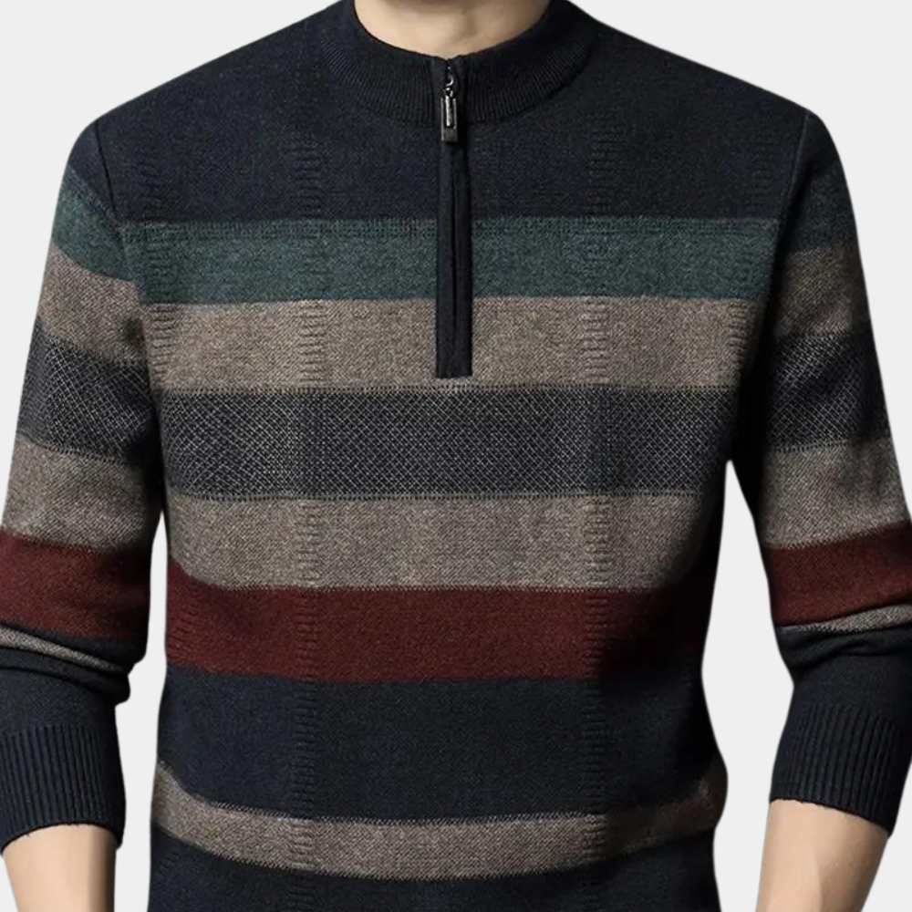 Pull homme rayé en tricot