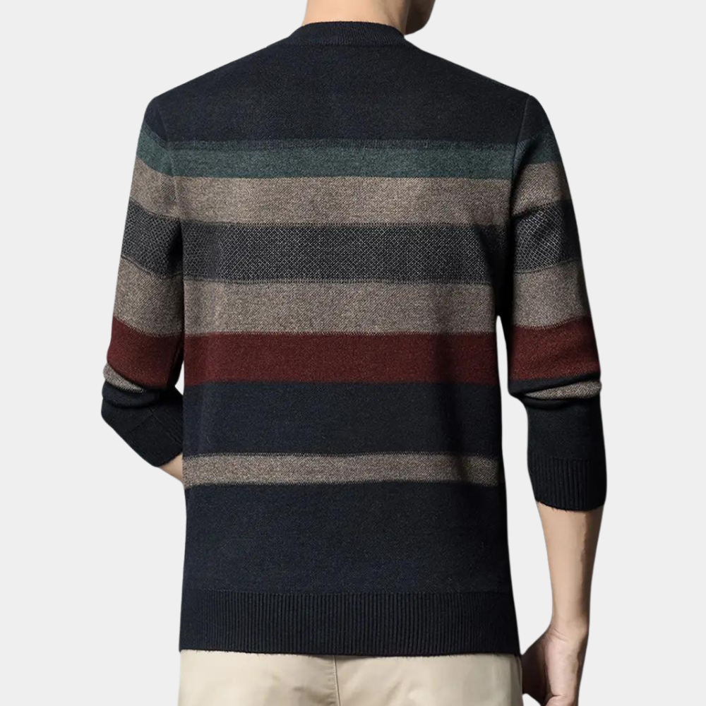 Pull homme rayé en tricot