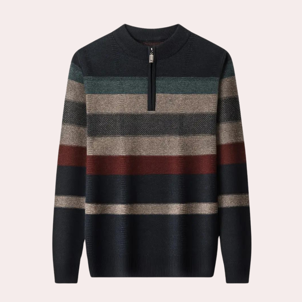Pull homme rayé en tricot