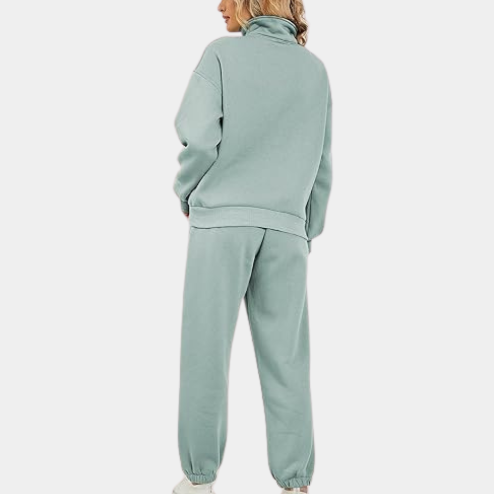 ActiveWear - Stylischer Trainingsanzug mit Pullover und Reißverschluss für Frauen