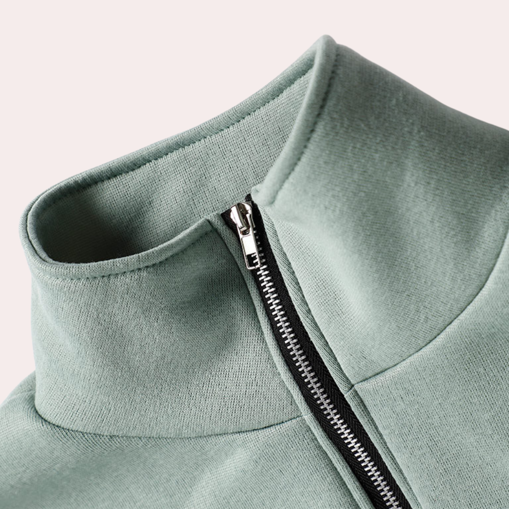 ActiveWear - Stylischer Trainingsanzug mit Pullover und Reißverschluss für Frauen