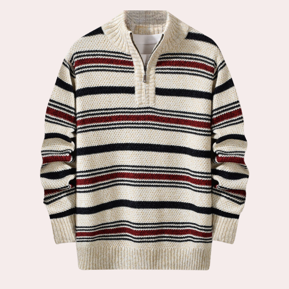Pull pour homme classique à rayures