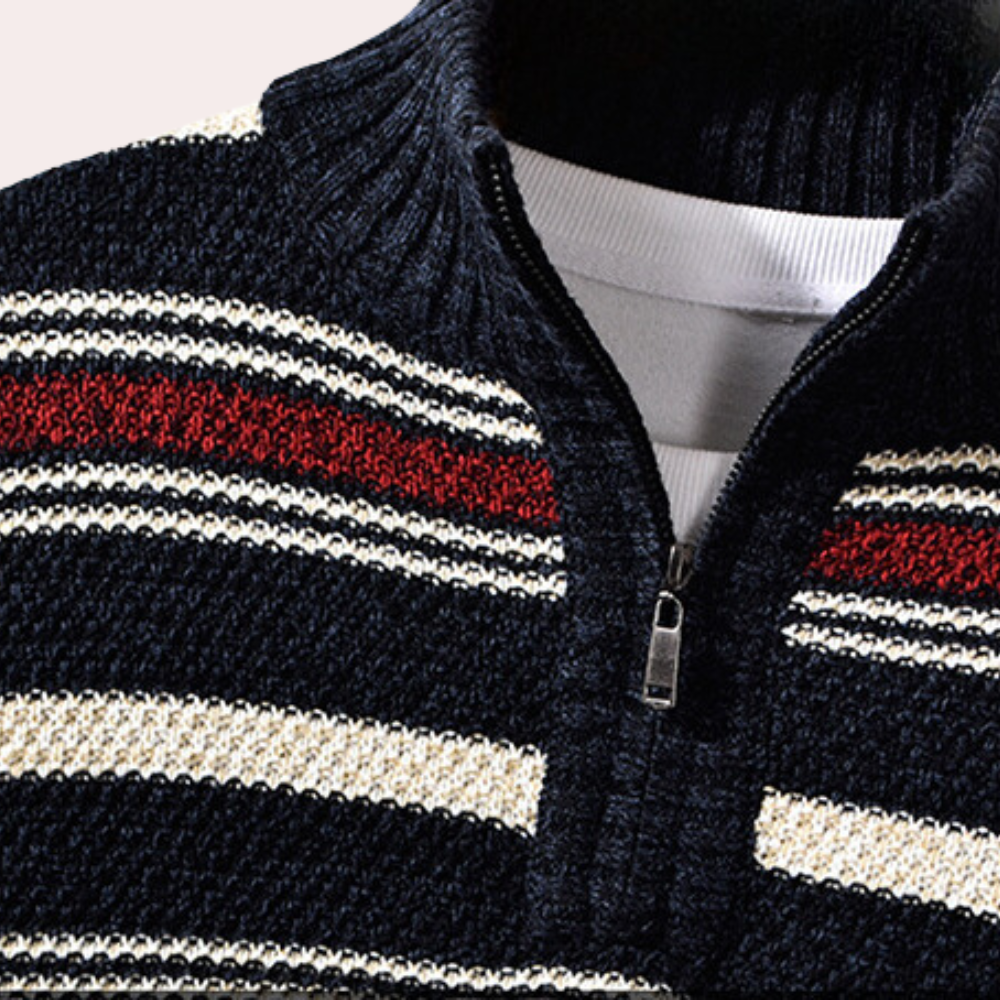 Pull pour homme classique à rayures