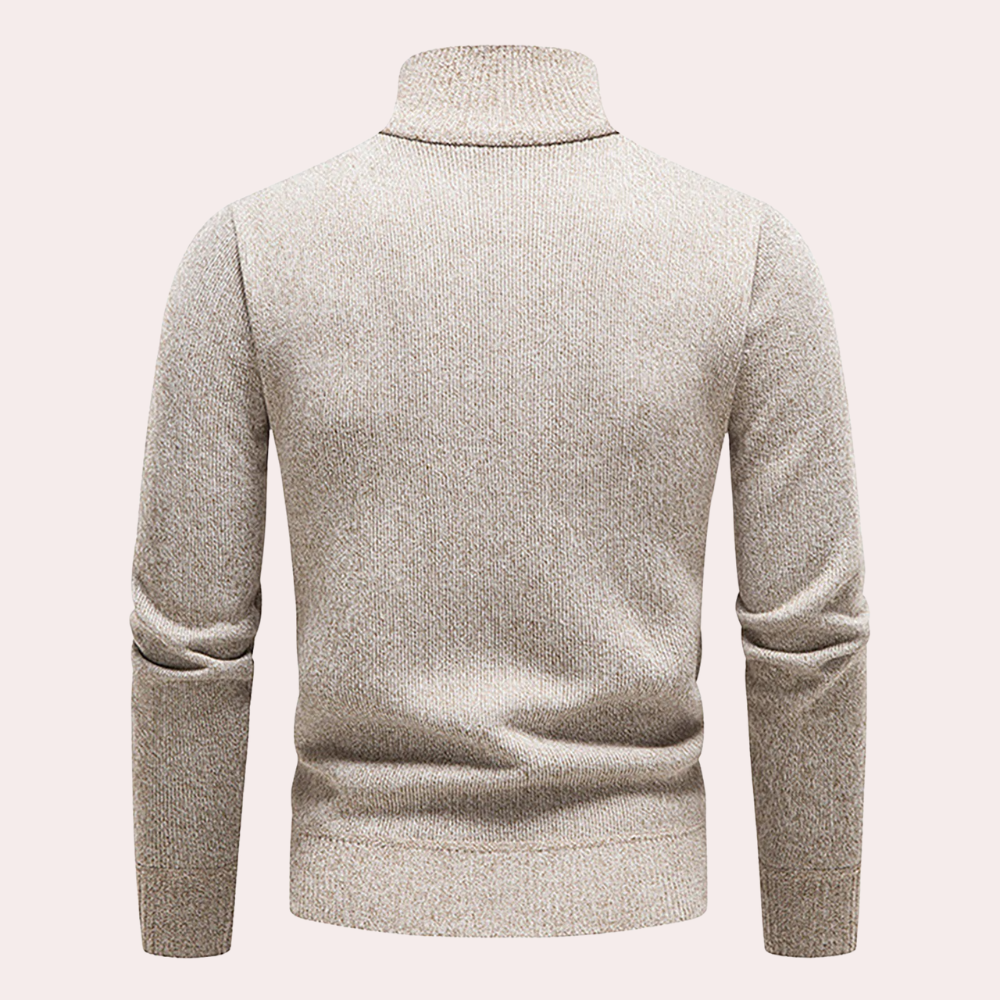 Modischer Pullover mit halbem Reißverschluss für Männer