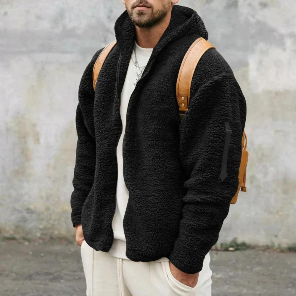 Felpa con cappuccio calda e morbida da uomo | Morbida, casual, confortevole