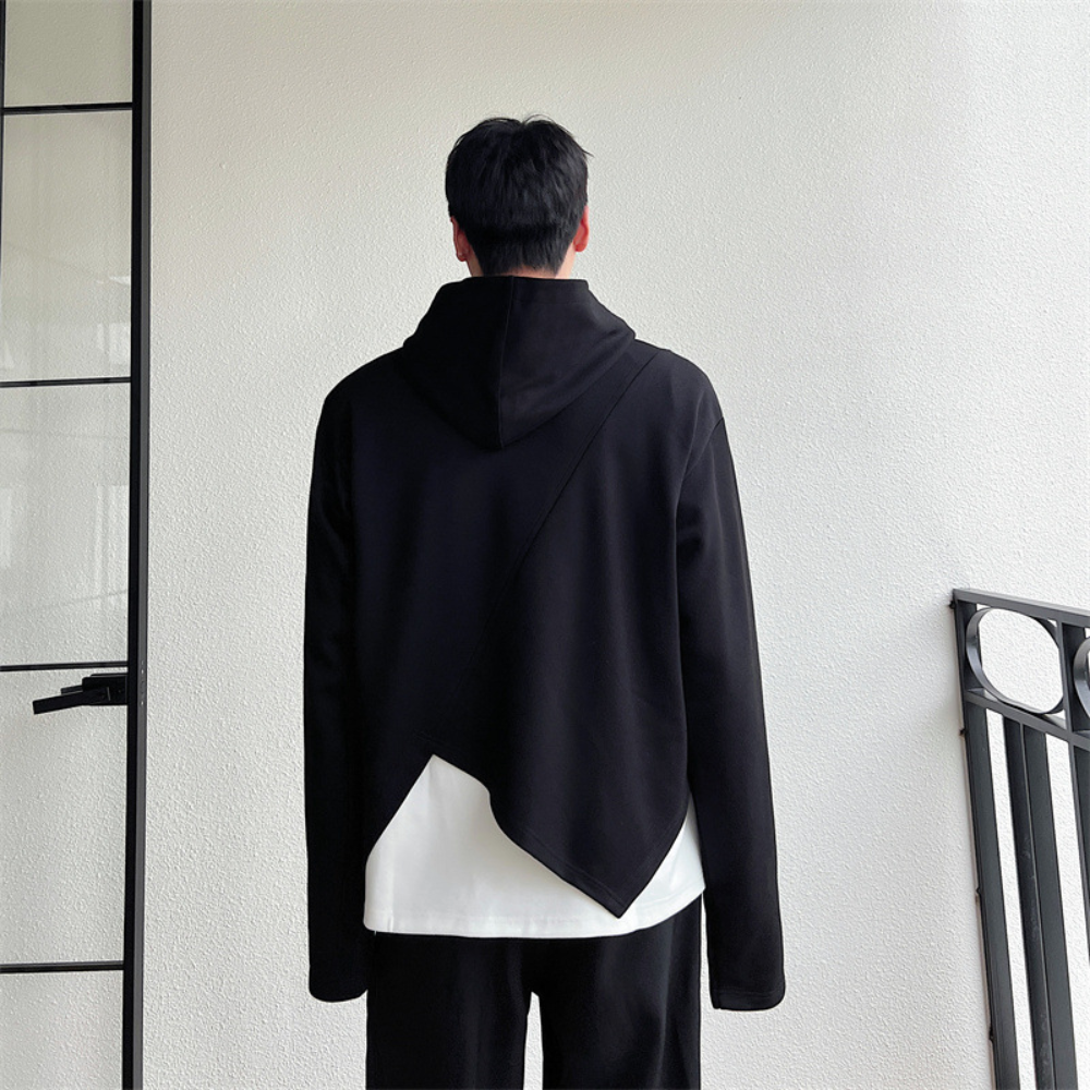 Helmut - Sweat à capuche homme stylé avec ourlet asymétrique