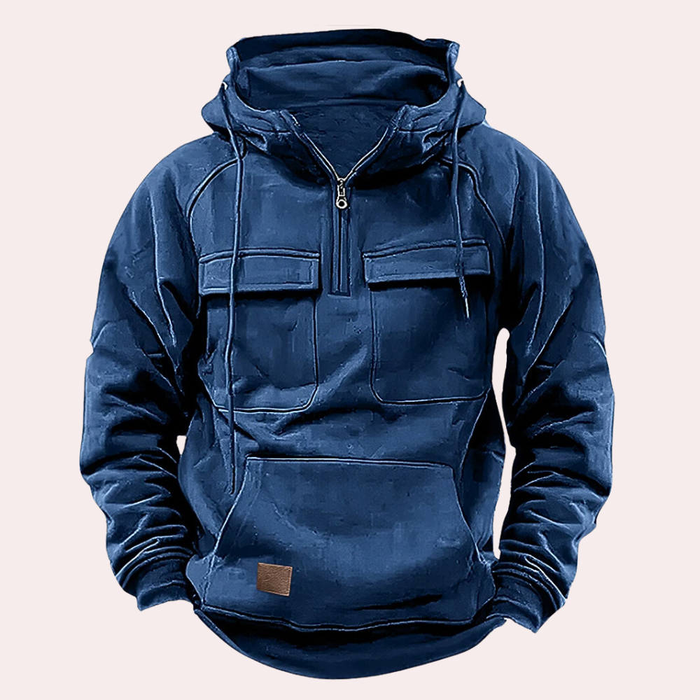 Sergej - Lässiger Herren-Kapuzenpullover mit mehreren Taschen