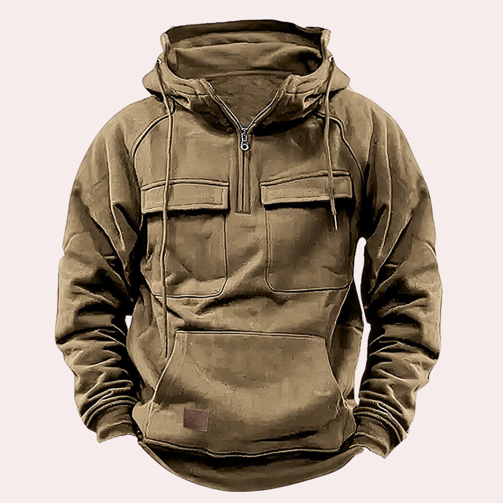 Sergej - Lässiger Herren-Kapuzenpullover mit mehreren Taschen