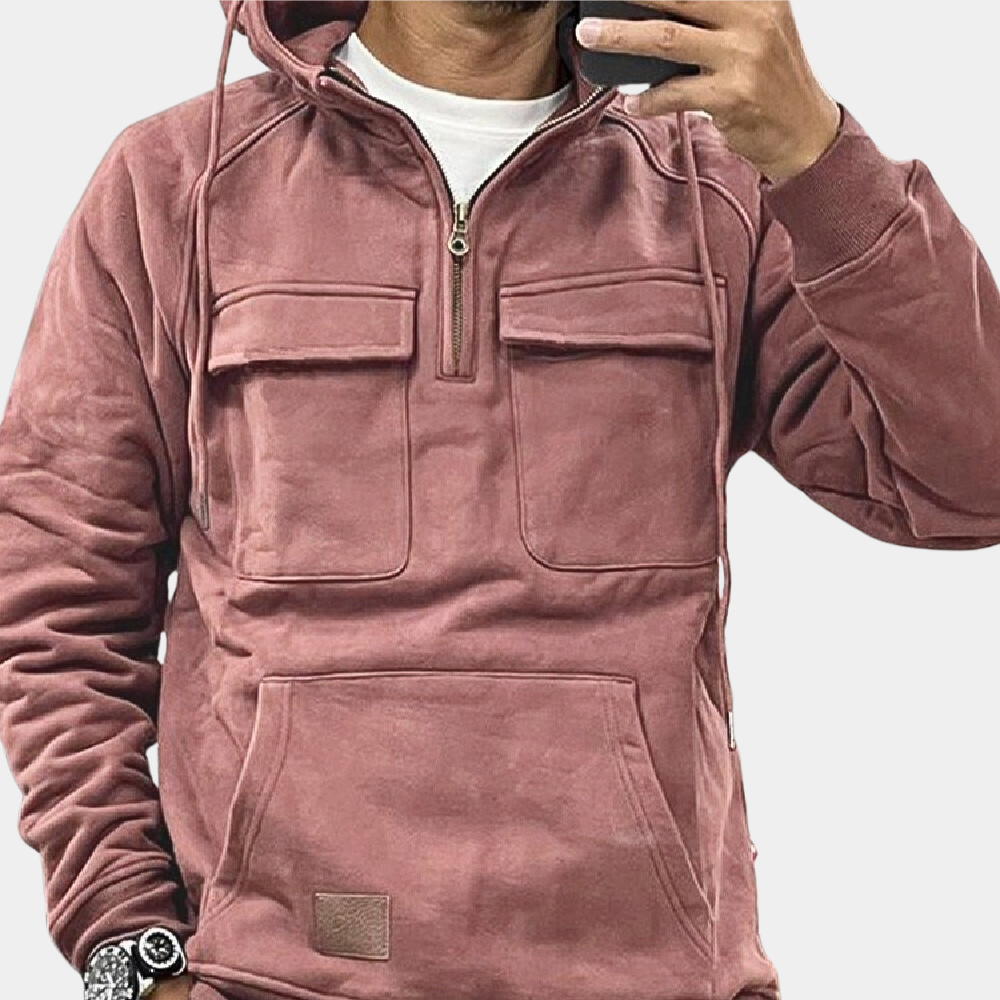 Sergej - Lässiger Herren-Kapuzenpullover mit mehreren Taschen