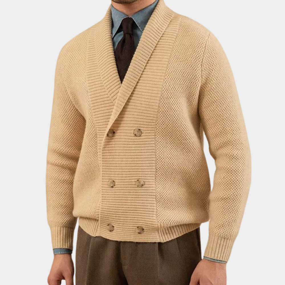 Thierry - Cardigan homme à deux rangées de boutons