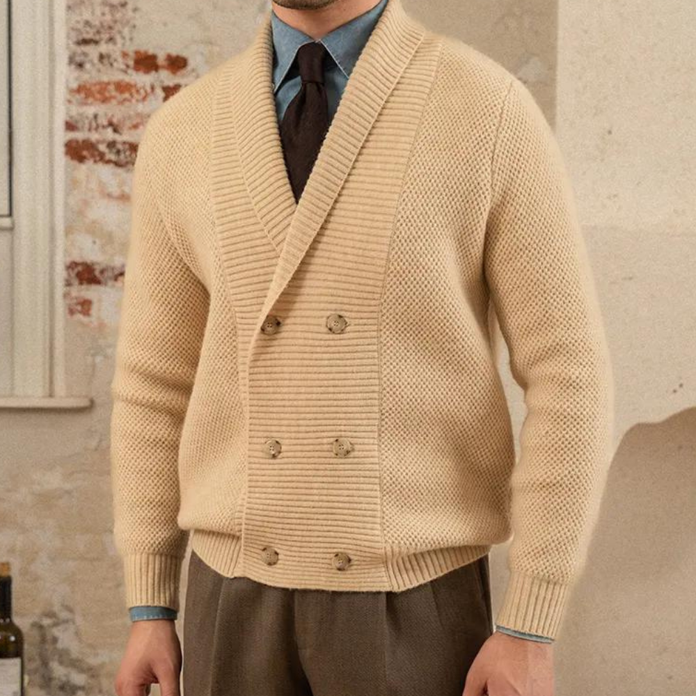 Thierry - Cardigan homme à deux rangées de boutons