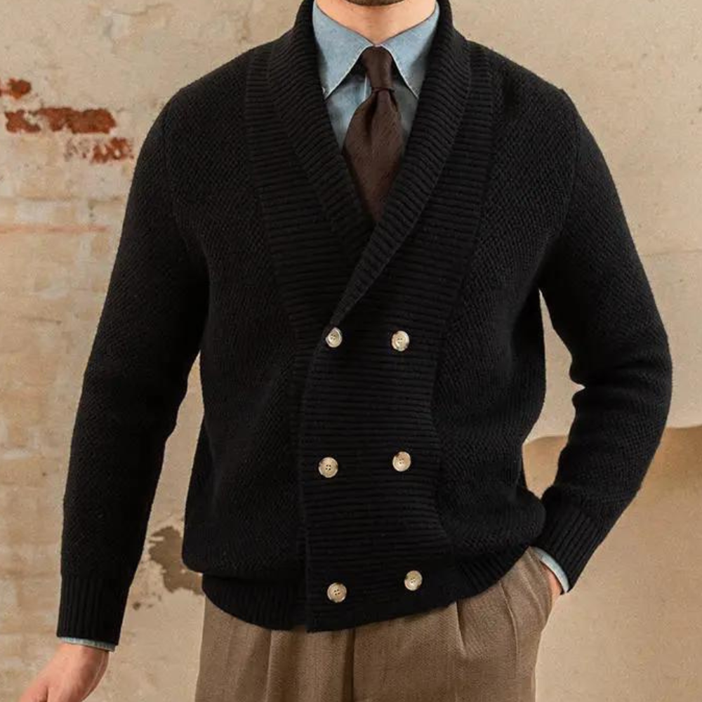 Thierry - Cardigan homme à deux rangées de boutons