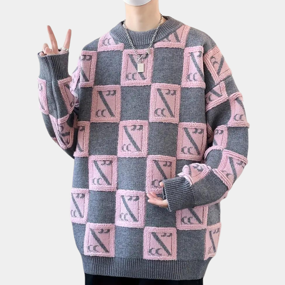 Andrej - Elegant ternet varm sweater til mænd