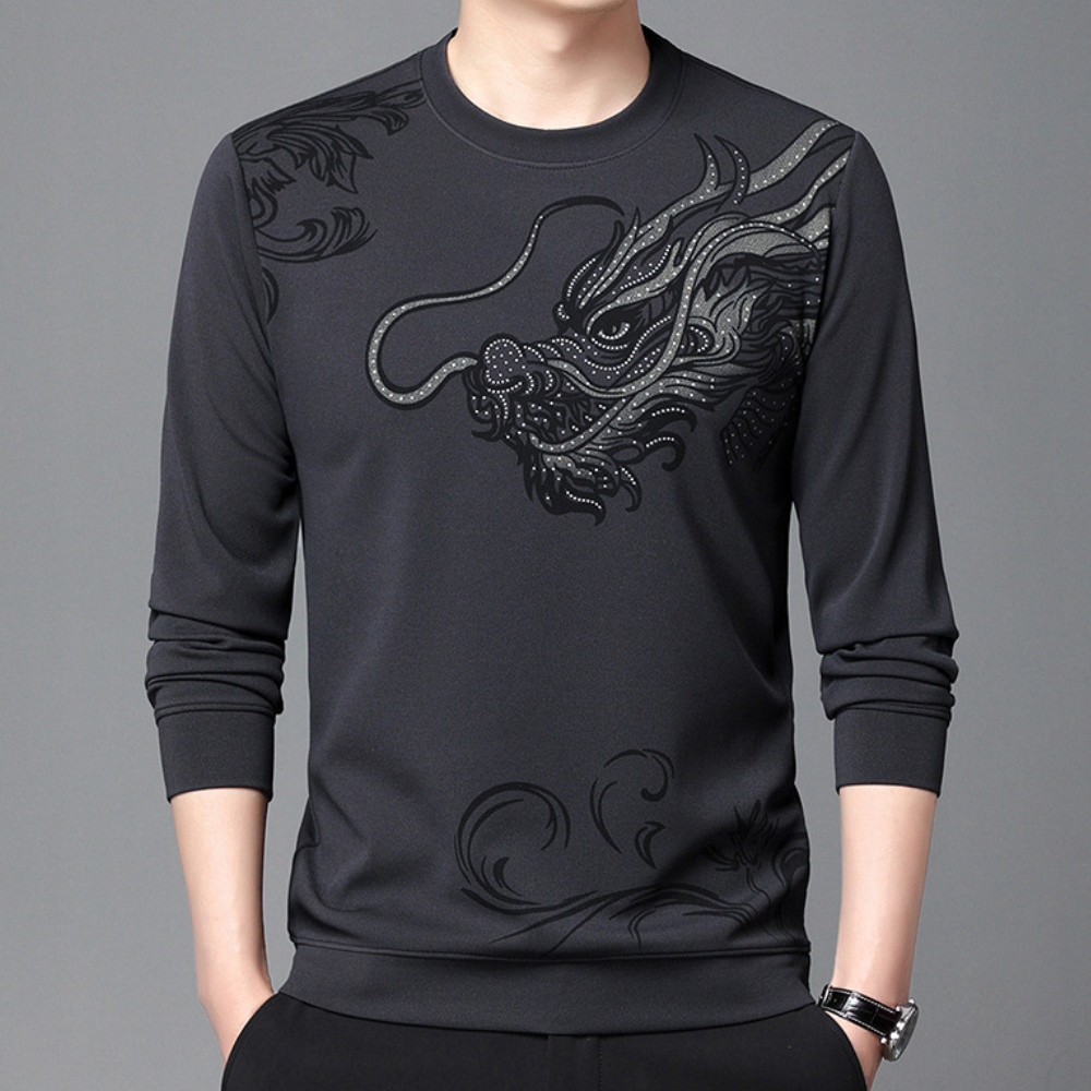 Mihnea - Lässiges Rundhals-Sweatshirt für Männer