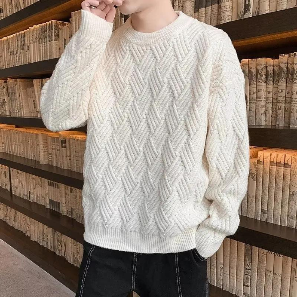 Kronid - Maglione lavorato a maglia alla moda e casual per uomo