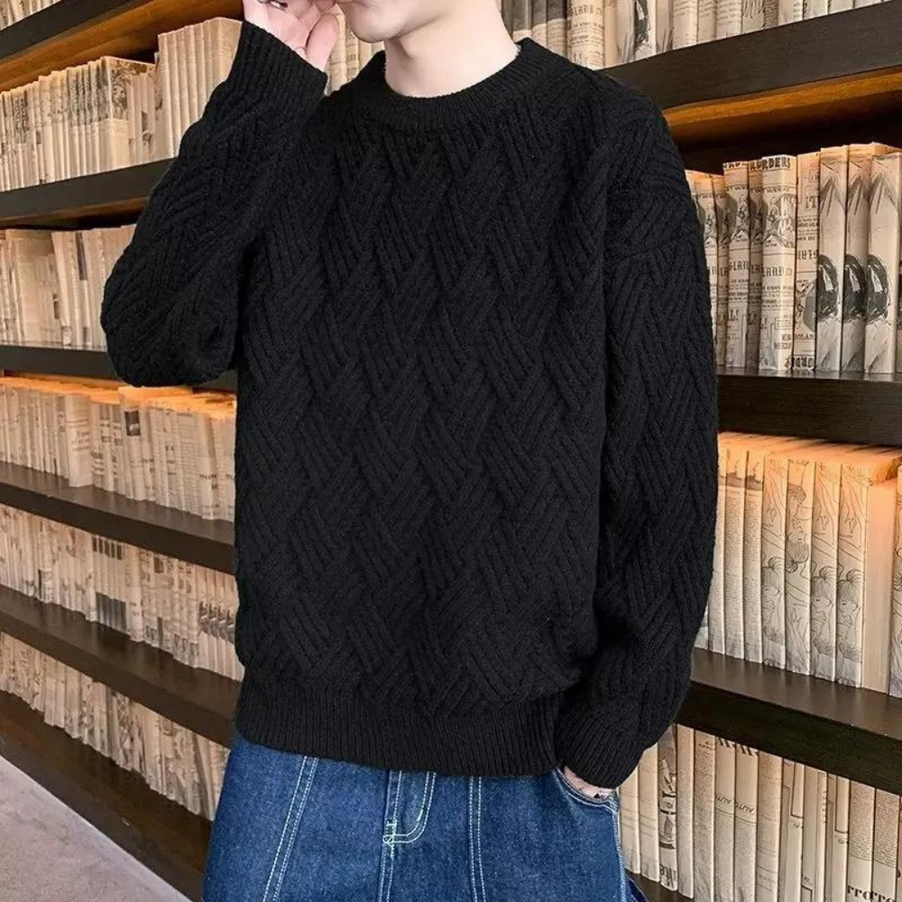 Kronid - Maglione lavorato a maglia alla moda e casual per uomo
