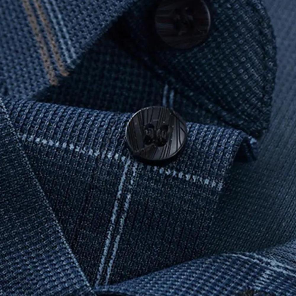 Bram - afslappet ternet herre striktrøje