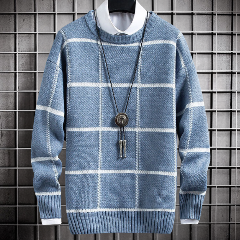 Marinos - Pull à carreaux à la mode pour hommes