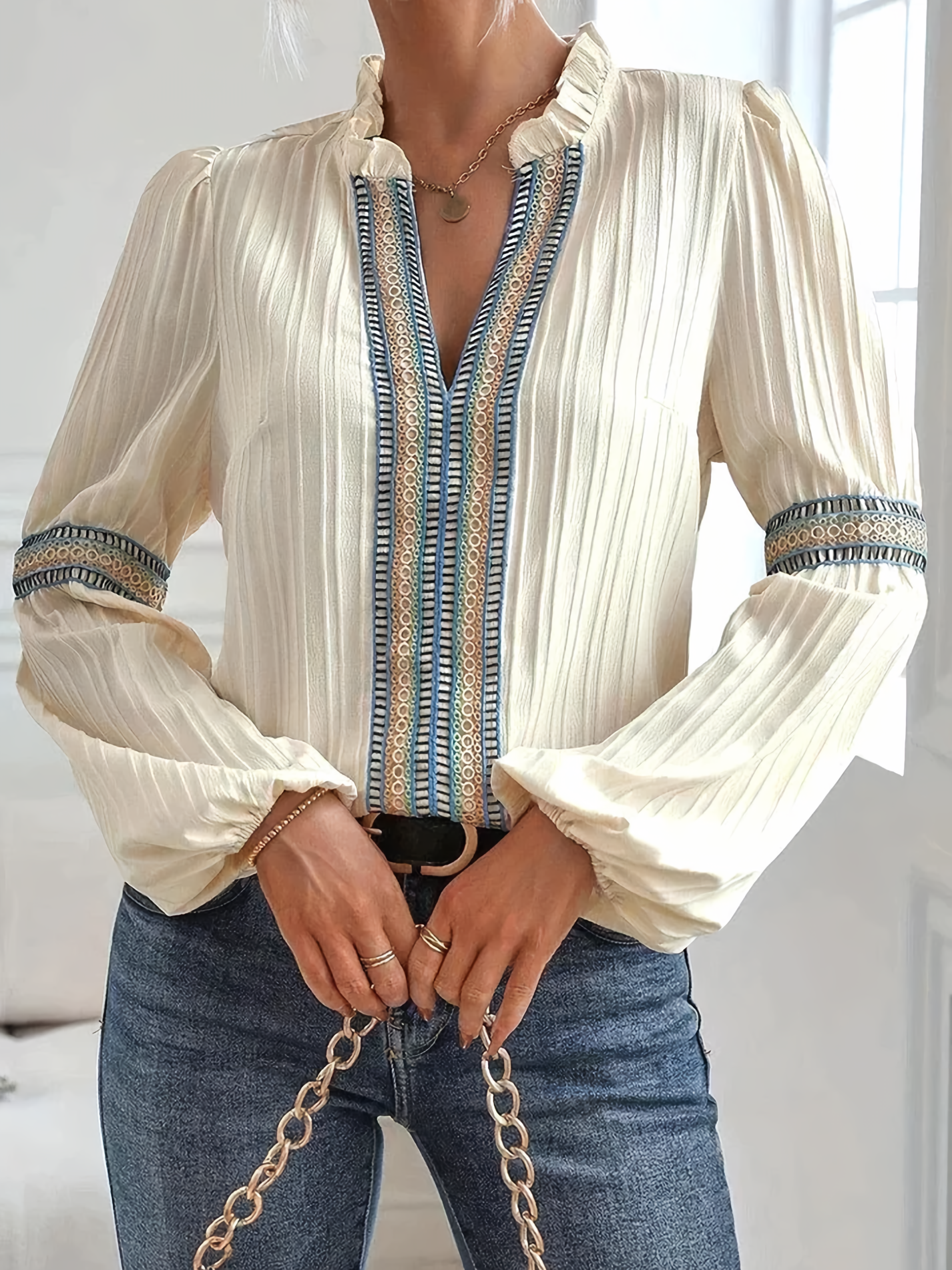 Johanna - Blouse en dentelle respirante et ample