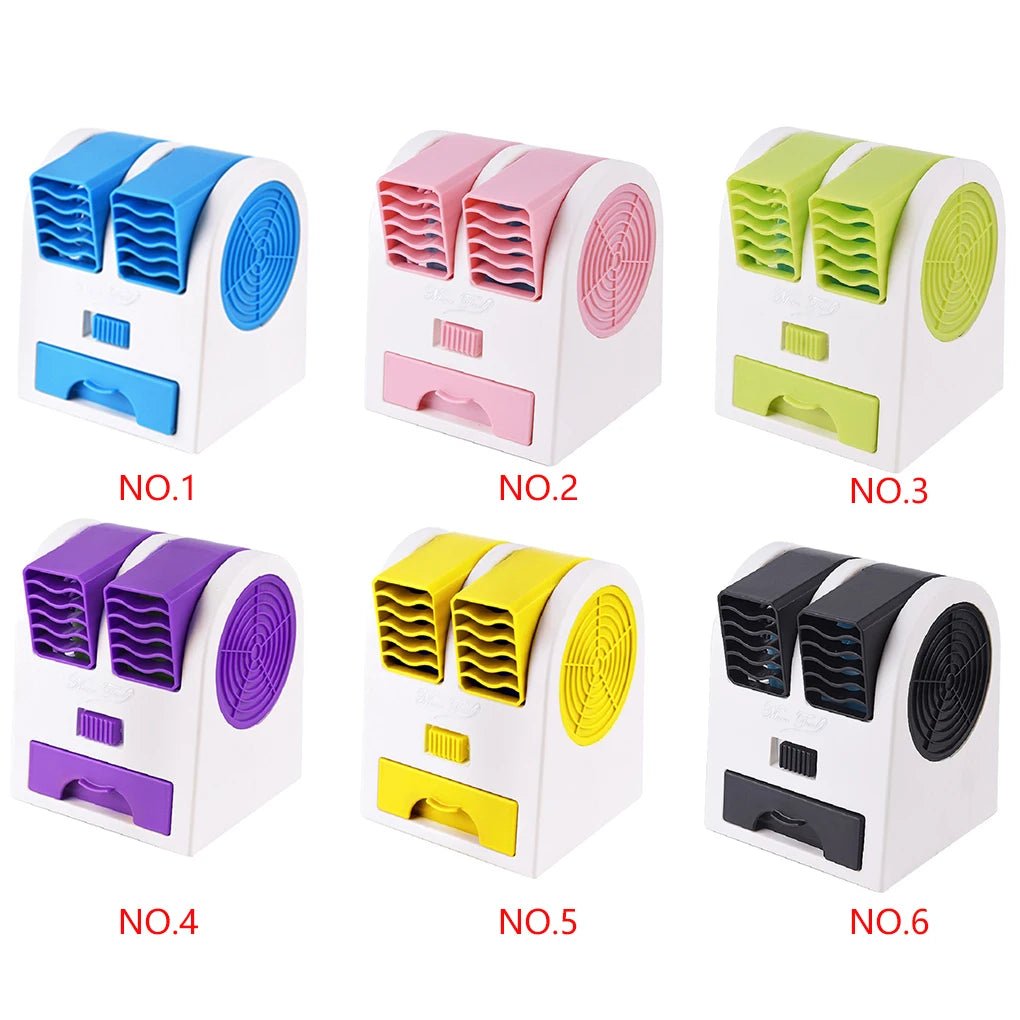COOLBREEZE – Mini-Klimaanlage mit USB-Anschluss, leisem Betrieb und zwei Luftauslässen 4