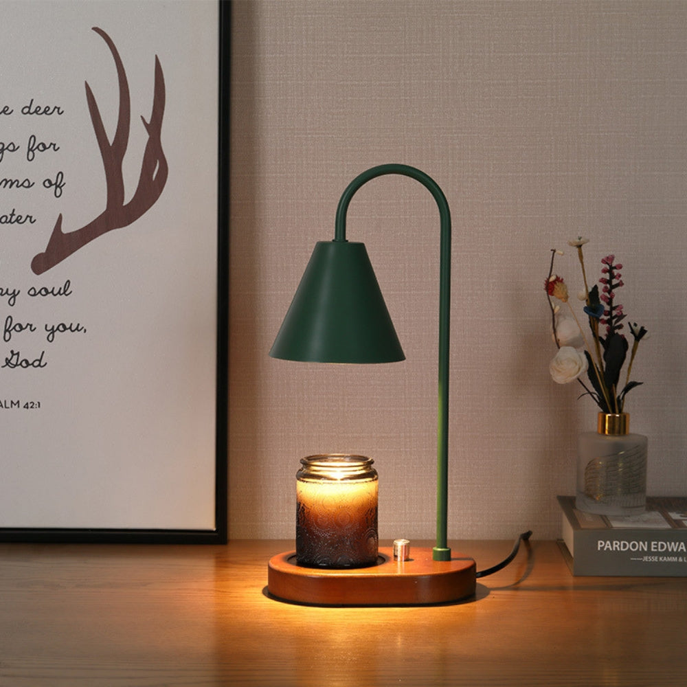 Candle Warmer Lamp with Adjustable Dimmer - Stylish Nordic Design for Safe Use 0