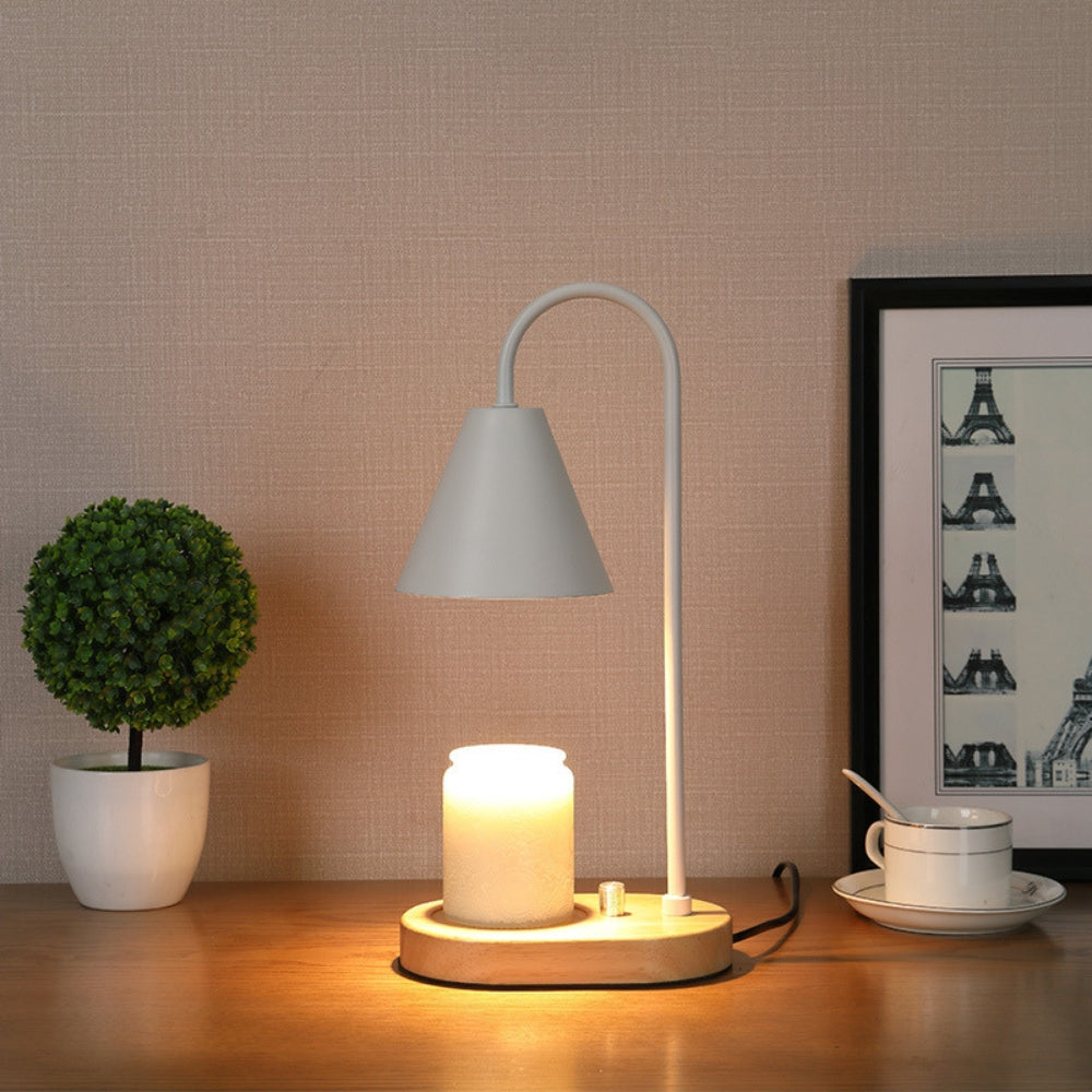 Candle Warmer Lamp with Adjustable Dimmer - Stylish Nordic Design for Safe Use 2