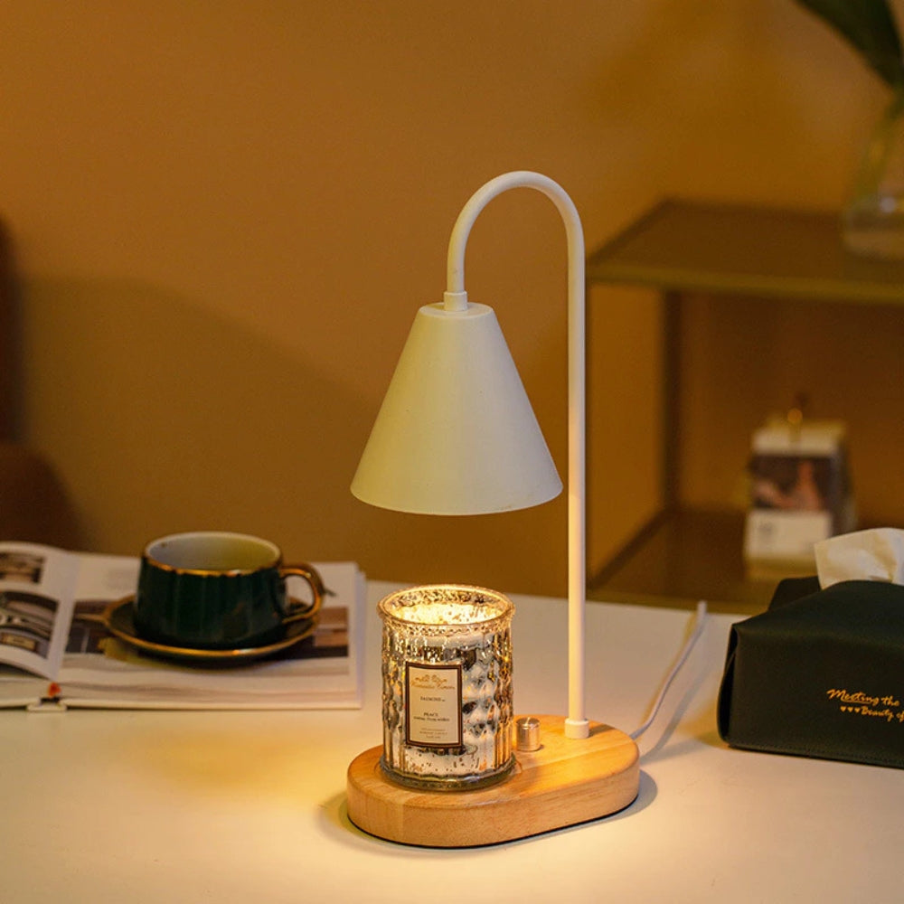 Candle Warmer Lamp with Adjustable Dimmer - Stylish Nordic Design for Safe Use 4