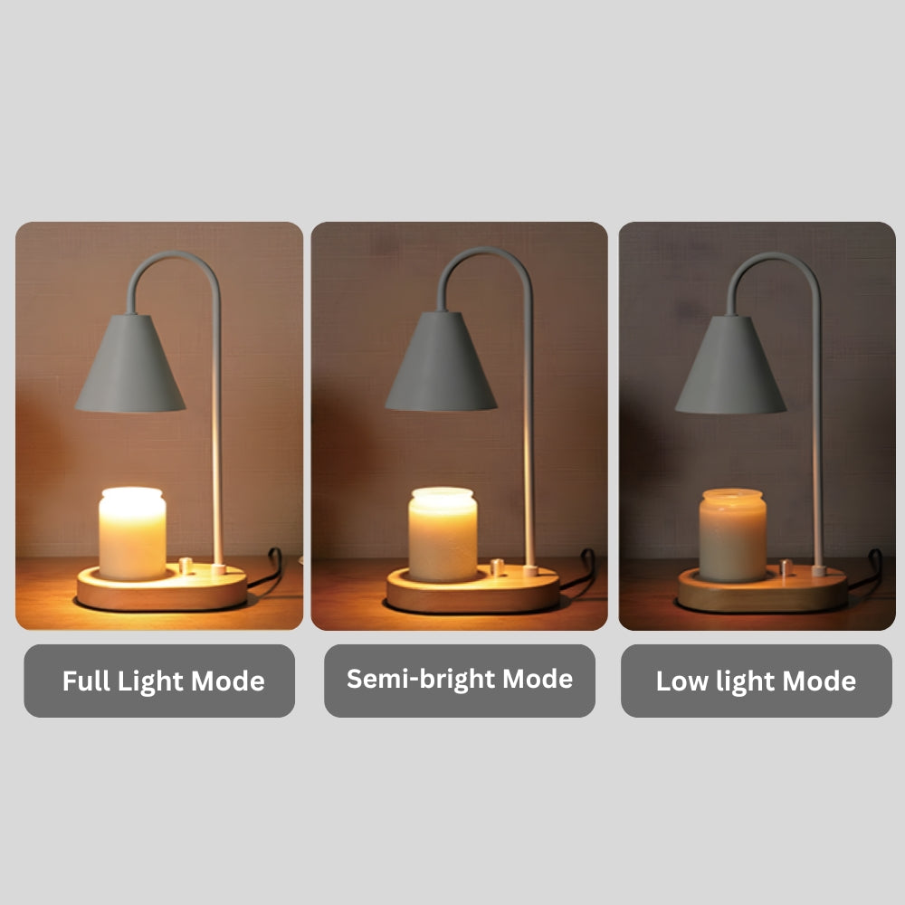Candle Warmer Lamp with Adjustable Dimmer - Stylish Nordic Design for Safe Use 5