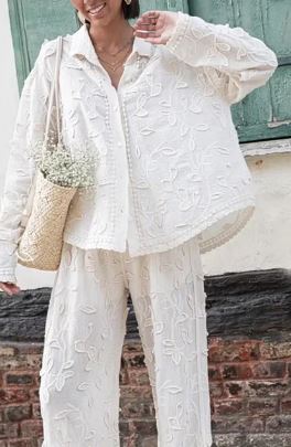 Ensemble élégant composé d'une chemise et d'un pantalon - Blakely