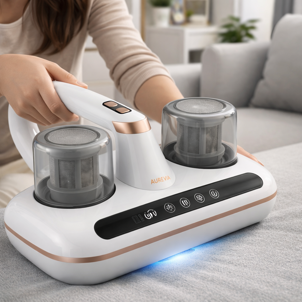 Pulitore acari con luce UV – Senza fili, filtro HEPA e potente aspirazione