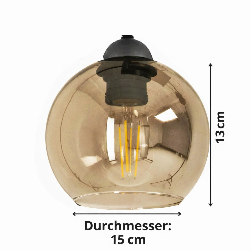 Lampada a sospensione industriale a 4 fiamme Amber – Luce calda e stile senza tempo