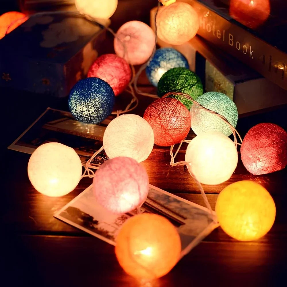 Cotton Ball Garland 14