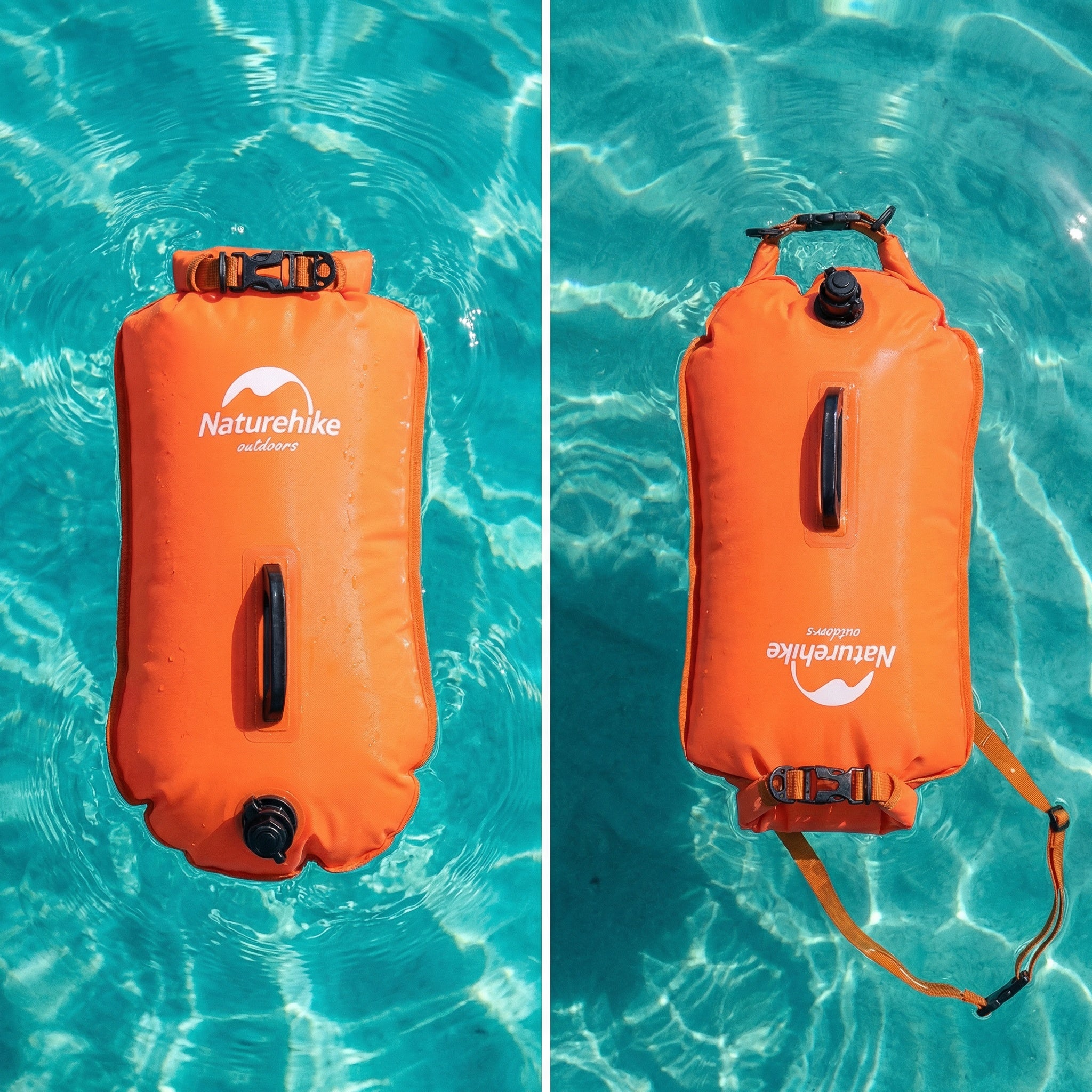 Schwimm-Boje – Wasserdichtes Staufach, Sichtbare Signalfarbe & Abschleppgurt