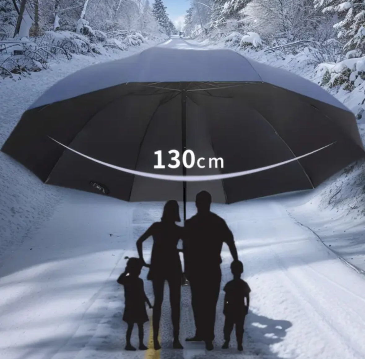 Bolendo XXL Knirps dáždnik pre 3 osoby - Rozpätie 130 cm, skladací, vetruvzdorný
