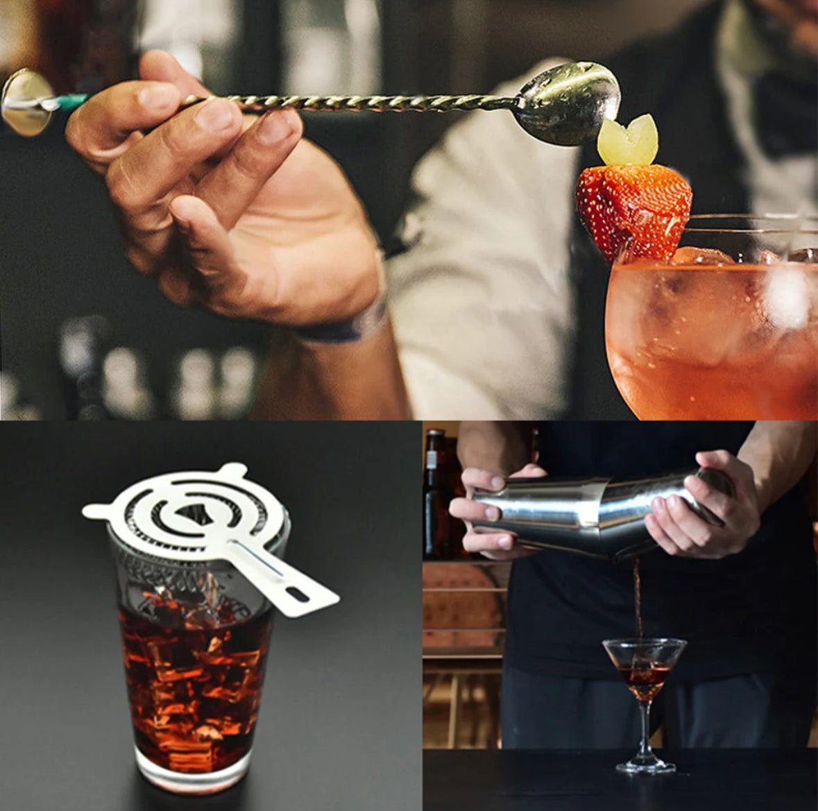 Devako Set Professionale per Barman - 23 pezzi, Capacità 350ml-750ml, Strumenti Completi per Cocktail