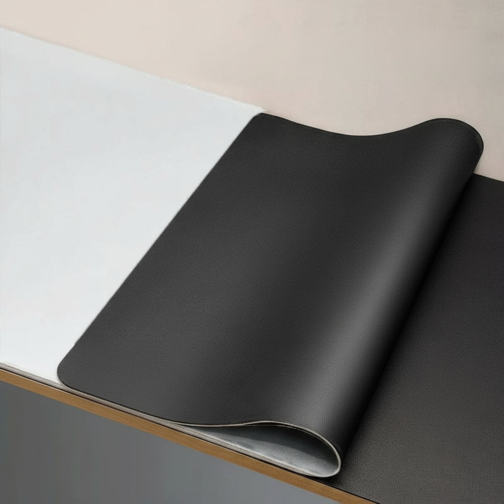 DESKSHIELD – Hochwertige Schreibtischunterlage aus PU-Leder für präzise Maussteuerung 0