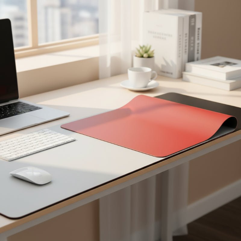 DESKSHIELD – Hochwertige Schreibtischunterlage aus PU-Leder für präzise Maussteuerung 1