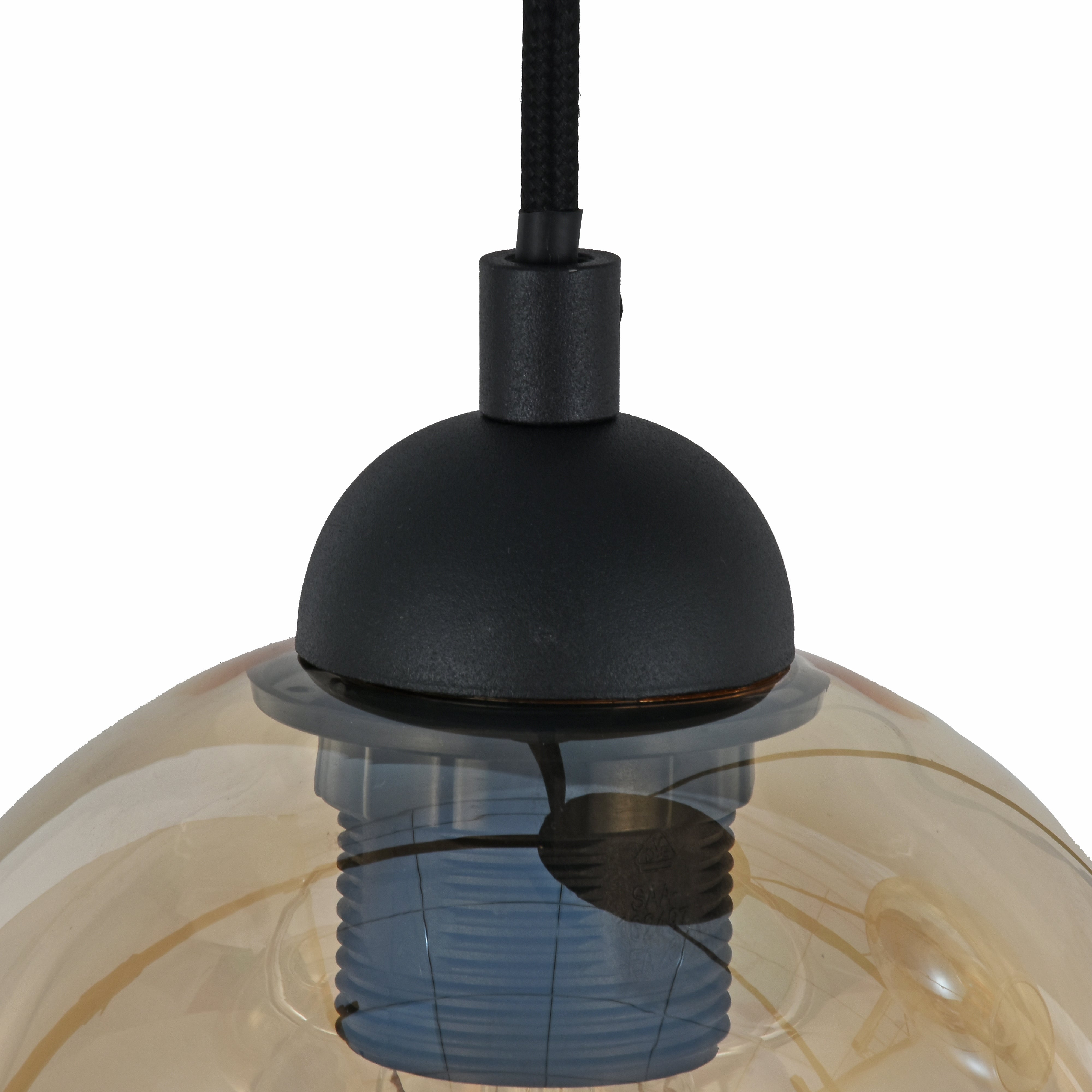 Lampada a sospensione industriale a 4 fiamme Amber – Luce calda e stile senza tempo