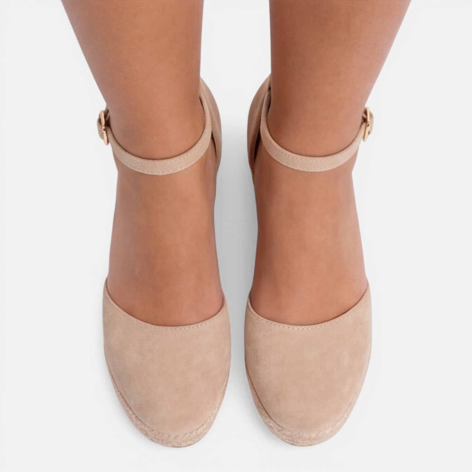 Damen-Keilsandalen mit geschlossener Zehenpartie und Knöchelriemen für den Sommer 3