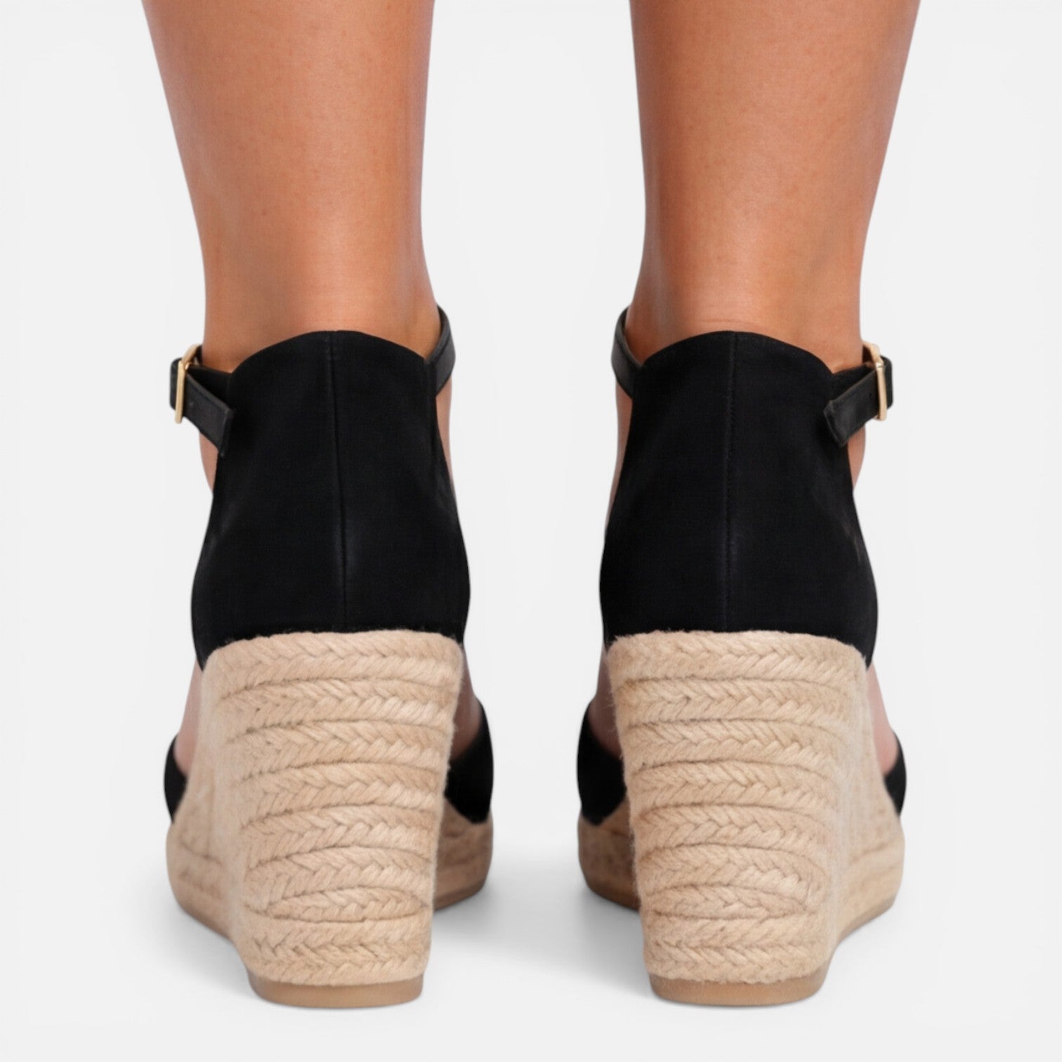 Damen-Keilsandalen mit geschlossener Zehenpartie und Knöchelriemen für den Sommer 4