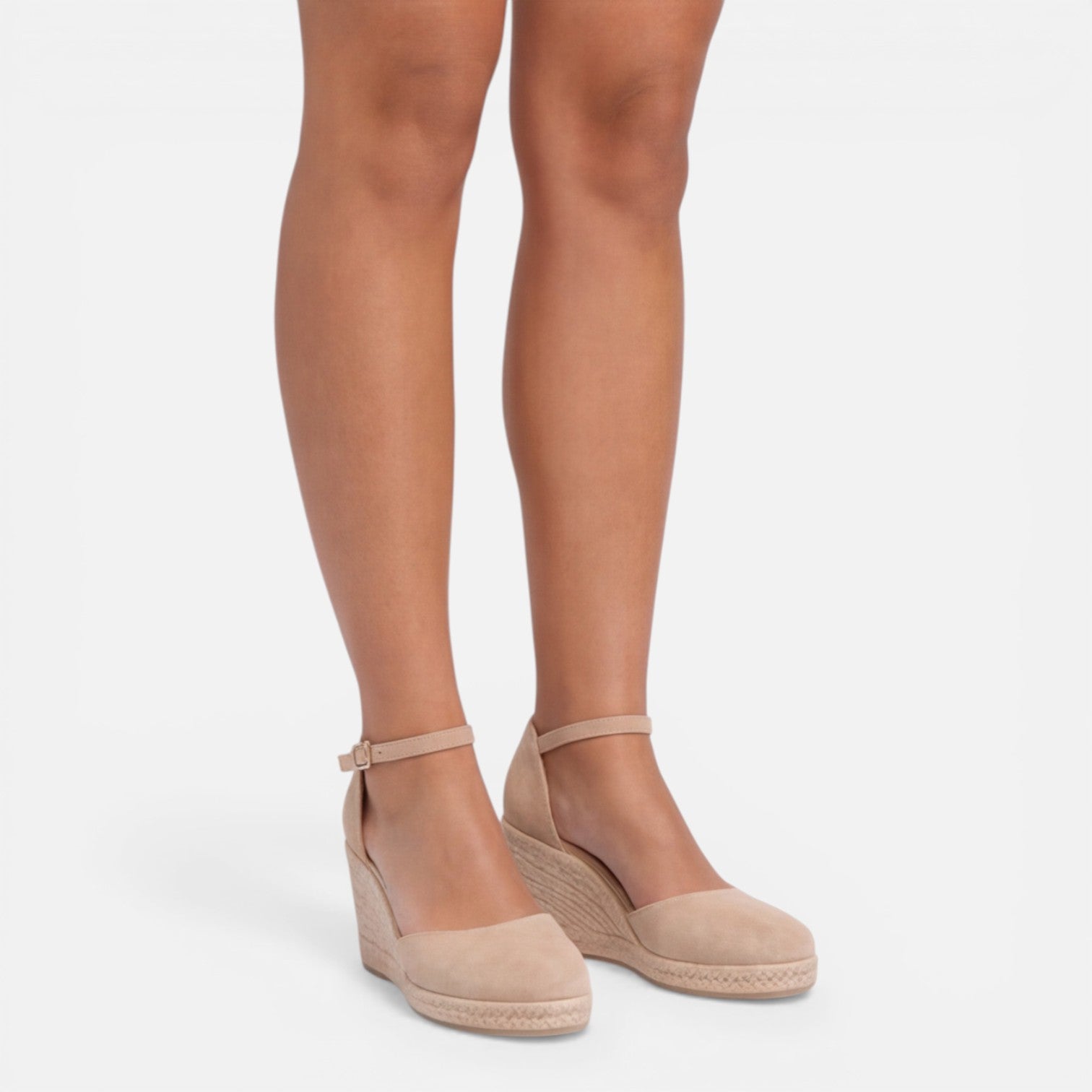 Damen-Keilsandalen mit geschlossener Zehenpartie und Knöchelriemen für den Sommer 8