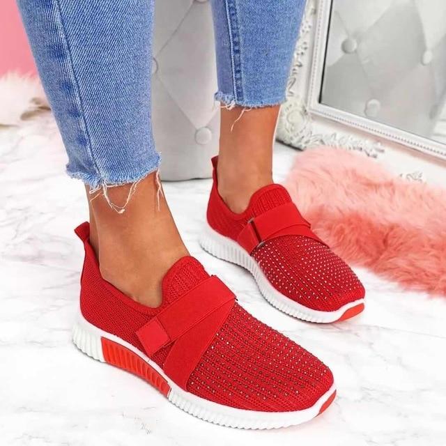 Sneakers slip-on da donna con chiusura a strappo – Leggere e alla moda