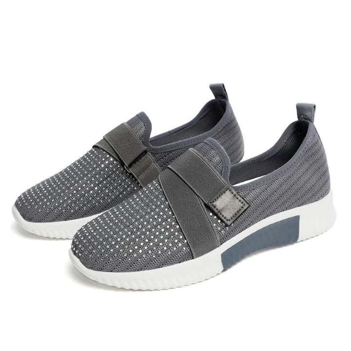 Sneakers slip-on da donna con chiusura a strappo – Leggere e alla moda