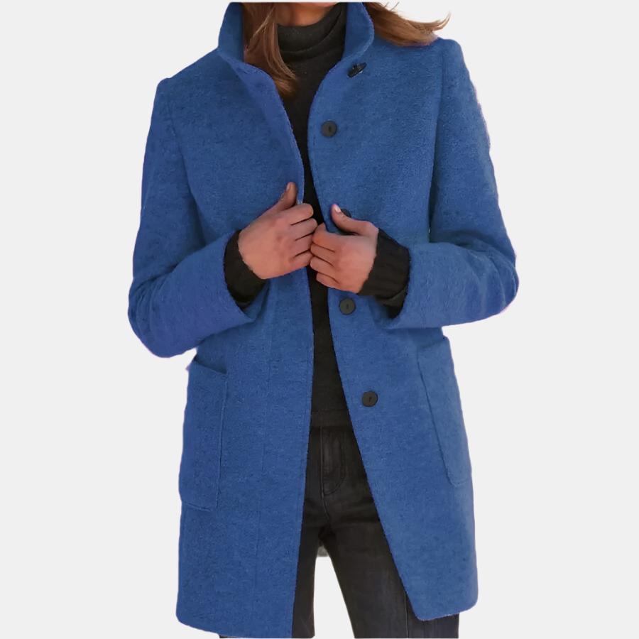 Manteau élégant pour femme avec col – confort stretch et style