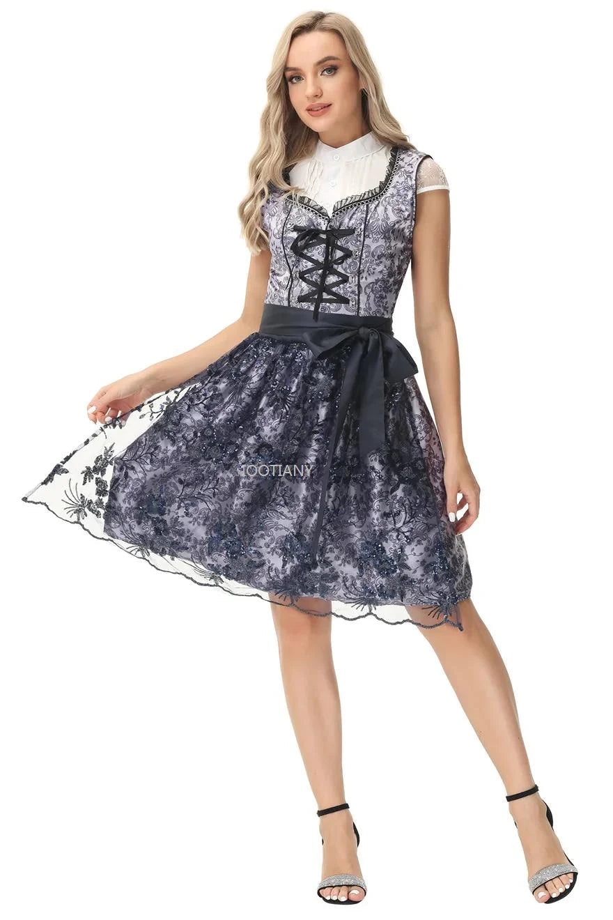 TrachtenHerz – Dámske bavlnené dirndl priliehavý strih – Tradičné a slávnostné
