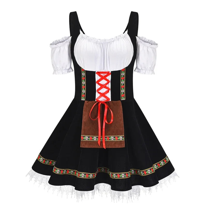 AlpenHerz – Dame Mini-Dirndl med dekorative detaljer – Tracht i moderne form